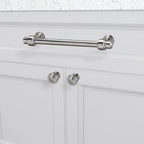 POVEFONK 30 Pack Brushed Satin Nickel Kitchen Cabinet Knobs Solid Drawer Knobs Kitchen Cabinet Hardware Zinc Alloy Handles Drawer Knobs Dresser Handles