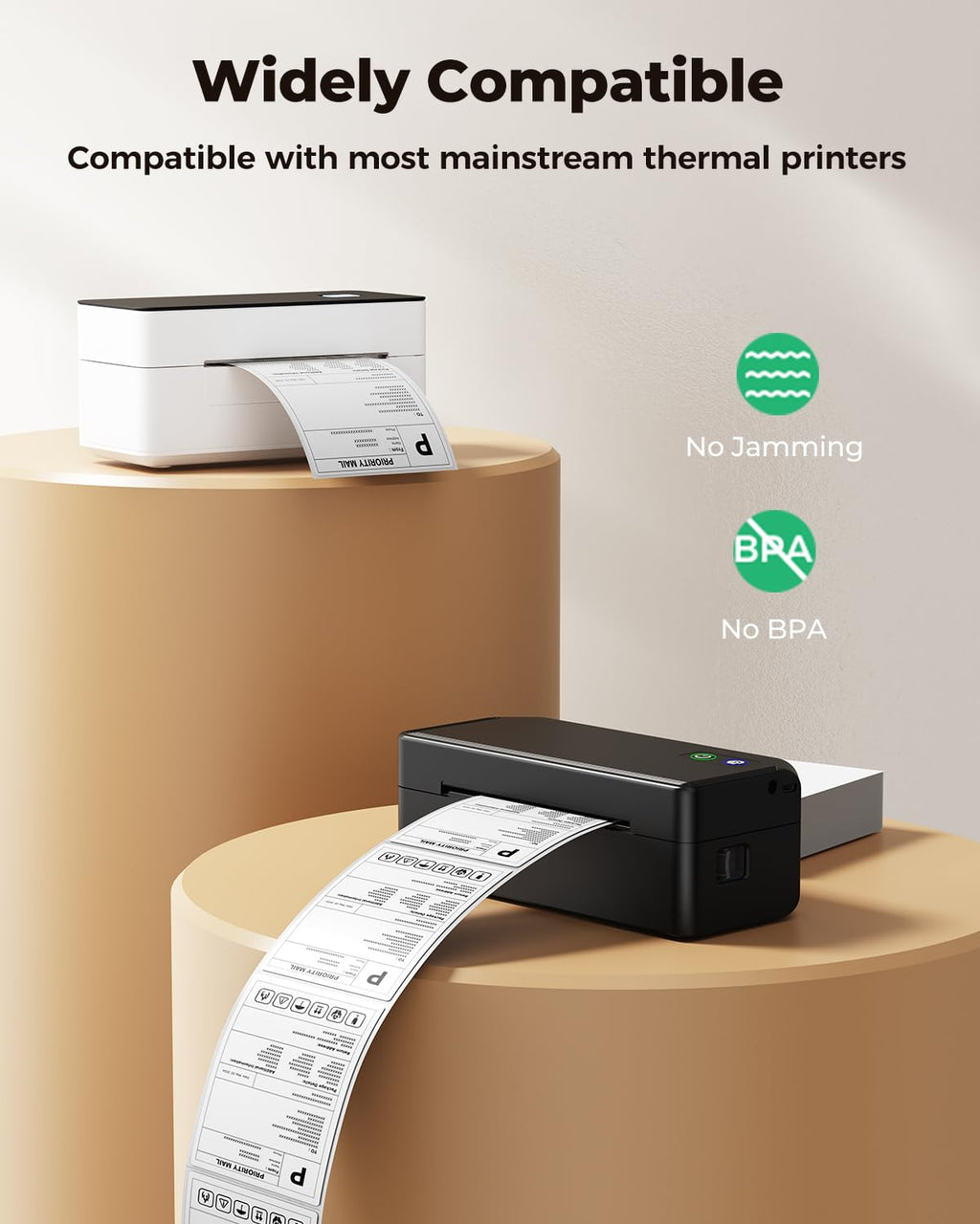 SVANTTO 4x6 Thermal Labels, 220Pcs/Stack, White Shipping Labels