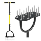 Jardineer Lawn Aerator Tool, Updated 36" Spike Aerator Lawn Tool with Longer Spikes, Pre-Assembled Manual Grass Aerator for Lawn Aeration, Soil Aerating