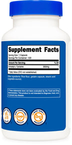 Nutricost N-Acetyl L-Tyrosine (NALT) 350mg, 120 Capsules (2 Bottles) - Gluten Free, Non-GMO