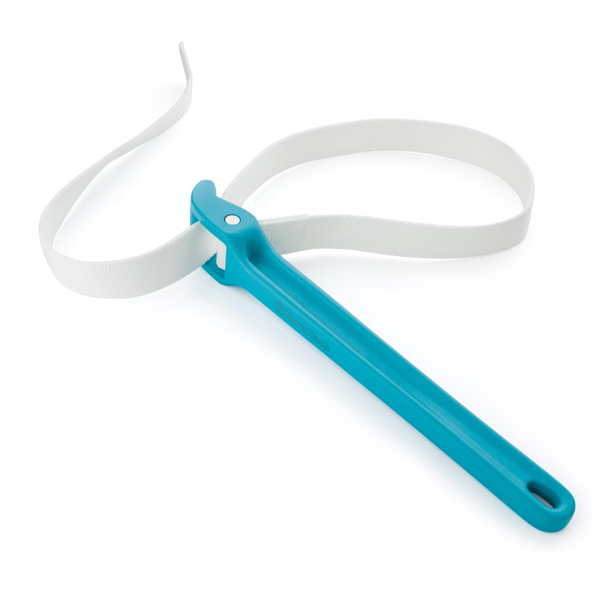 DURATECH Strap Wrench 12" Handle, Adjustable Nylon Strap Pipe Wrench, Oil Filter Strap Opener Wrench,Blue