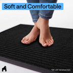 GORILLA GRIP Waterproof Traffic Guard Door Mat, 72x48 Heavy Duty Entryway Floor Mats, Strong Backing Commercial Utility Rugs, Office Hallway, Garage, Home, Low Profile Carpet Runner, Black