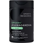 Sports Research® Ashwagandha w/Organic KSM-66® – 600 mg – Adaptogen for Relaxation, Calm & Sleep Support – USDA Organic · Non-GMO ­· Vegan Certified – 90 Veggie Capsules