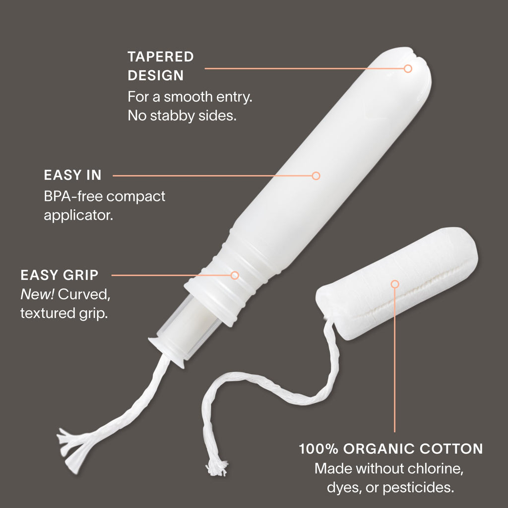 Cora Organic Cotton Tampons (36 Super Plus Tampons)