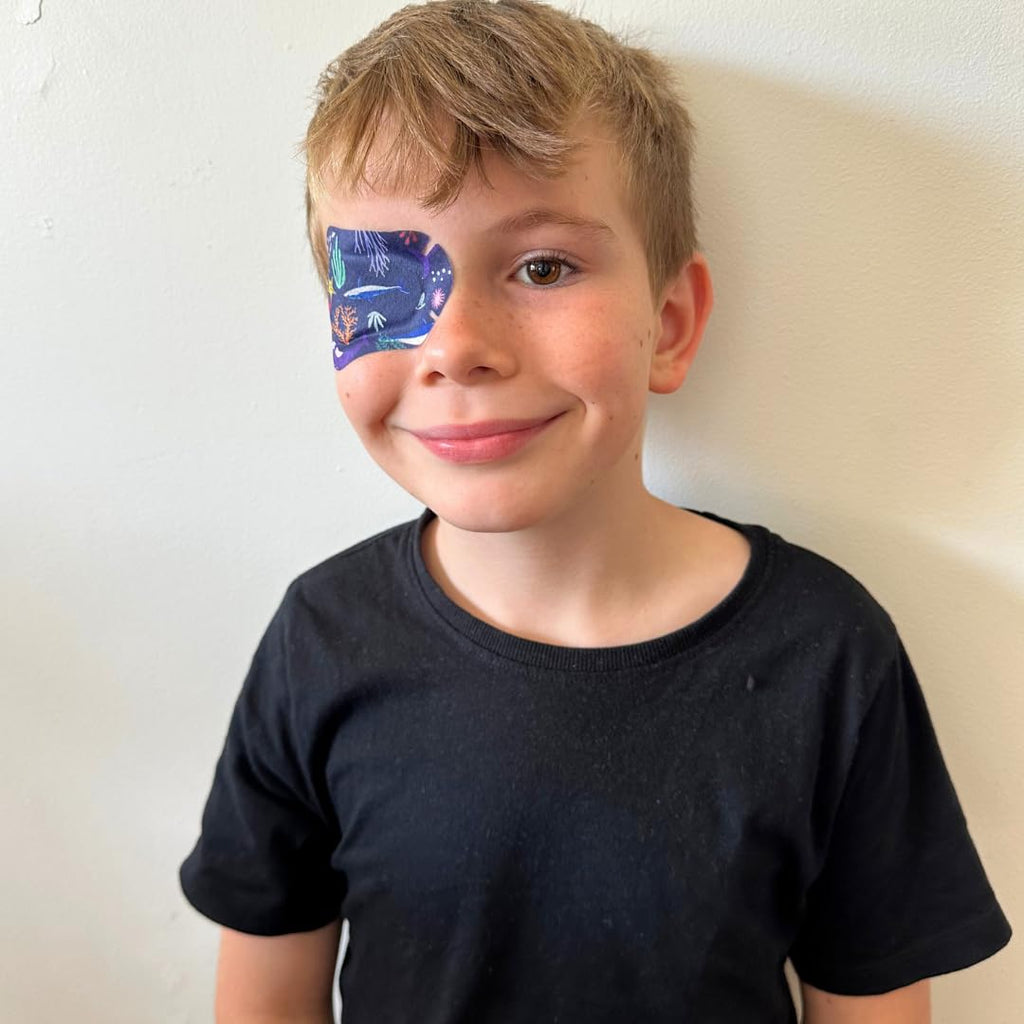 HIDE&SEE Speckles Kids Eye Patches (Wild Pack) Fun & Comfortable Hypoallergenic Patches for Amblyopia Treatment for Boys & Girls Includes Reward Chart (50 Pack)