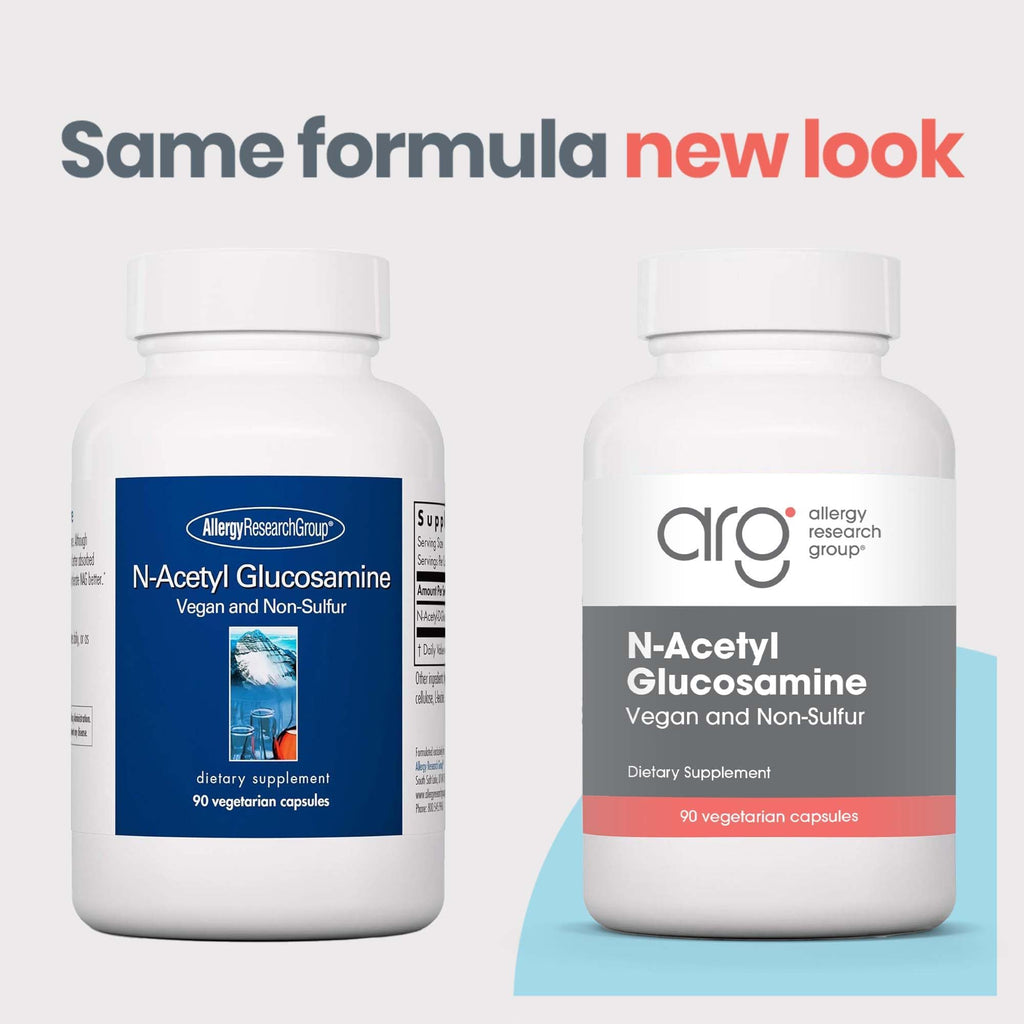 Allergy Research Group ARG N-Acetyl Glucosamine (NAG) - Vegan Glucosamine Supplement - Gastrointestinal & Connective Tissue Support - Non-Sulfur Formula - 90 Servings - 90 Capsules
