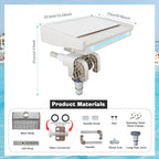 NICENICY Pool Waterfall with 7-Color LED Lights, Swimming Pool Waterfall Fountain for Above Ground Pools, Smooth Flowing Waterfall with Light for Relaxation, Fits 1.2" to 4.7" Above-ground Pool Frames
