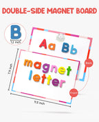 Gamenote Classroom Magnetic Alphabet Letters Kit 238 Pcs with Double - Side Magnet Board - Foam Alphabet Letters for Preschool Kids Toddler Spelling and Learning Colorful ABC Education Fridge Magnets