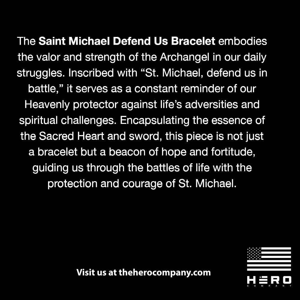 Hero Company Saint Michael 'Defend Us' Stainless Steel Bracelet for Men