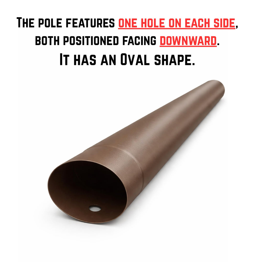 Replacement Horizontal Pool Leg, Pole & Frame Support Bar Brown Oval for Coleman Power Steel 18ft x 48in Above Ground Swimming Pool (Fits 2022+ Models)