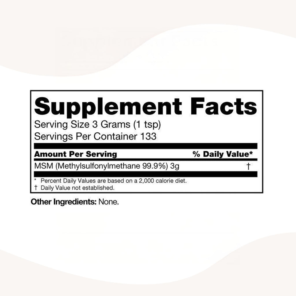 PURE Organic Sulfur Powder | 14.1 oz | Premium MSM Supplement for Joint Support, Skin Care & Hair Growth | 99.9% MSM | Vegan Joint Support Supplement & Hair Supplement, MSM Powder
