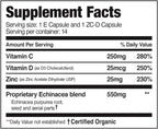 EZC Pak 5-Day Immune System Booster with Echinacea, Vitamin C, Zinc & Vitamin D - Tapered Immune Support Supplement for Adults - Supports Immunity, Easy Travel-Size Supplement Pack - (Pack of 6)