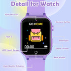 Luyiilo Kids Games Watch, with 26 Puzzle Games, Touch Screen, HD Camera, Alarm Clock, Toys for Ages 4-12 Years Old.Birthday Gift for Boys Girls (Purple)