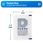 Dry & Dry 5 Gram [240 Packets] Silica Gel Packets, Desiccants - Rechargeable Fabric Silica Gel Packs, Silica Gel, Silica Packets, Desiccant Packs for Storage