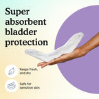 Because Incontinence Pads for Women - Maximum Absorbency, Postpartum Liners, Up to 100% Leak-Free Protection, Discreet Protection for Bladder Leaks, 6 Packs of 20 Count (120 Total)