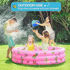 Garden Round Inflatable Baby Swimming Pool, Portable Inflatable Child/Children Little Pump Pool,Kiddie Paddling Pool Indoor&Outdoor Toddler Water Game Play Center for Kids/Girl/Boy