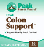 Peak Pure & Natural Colon Support - Colon Cleanse and Detox Supplement for Digestive Health - Gut Health Support with Inulin and Senna Leaf Extracts - with Fiber, Prebiotics, and Probiotics - 3 Pack
