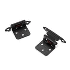 Ravinte 60 Pack (30 Pairs) 1/2" Overlay (Variable) Cabinet Hinges, Self-Closing Semi-Concealed Face Mount, Matte Black Decorative Hardware with Door Bumpers for Kitchen & Cupboard Doors