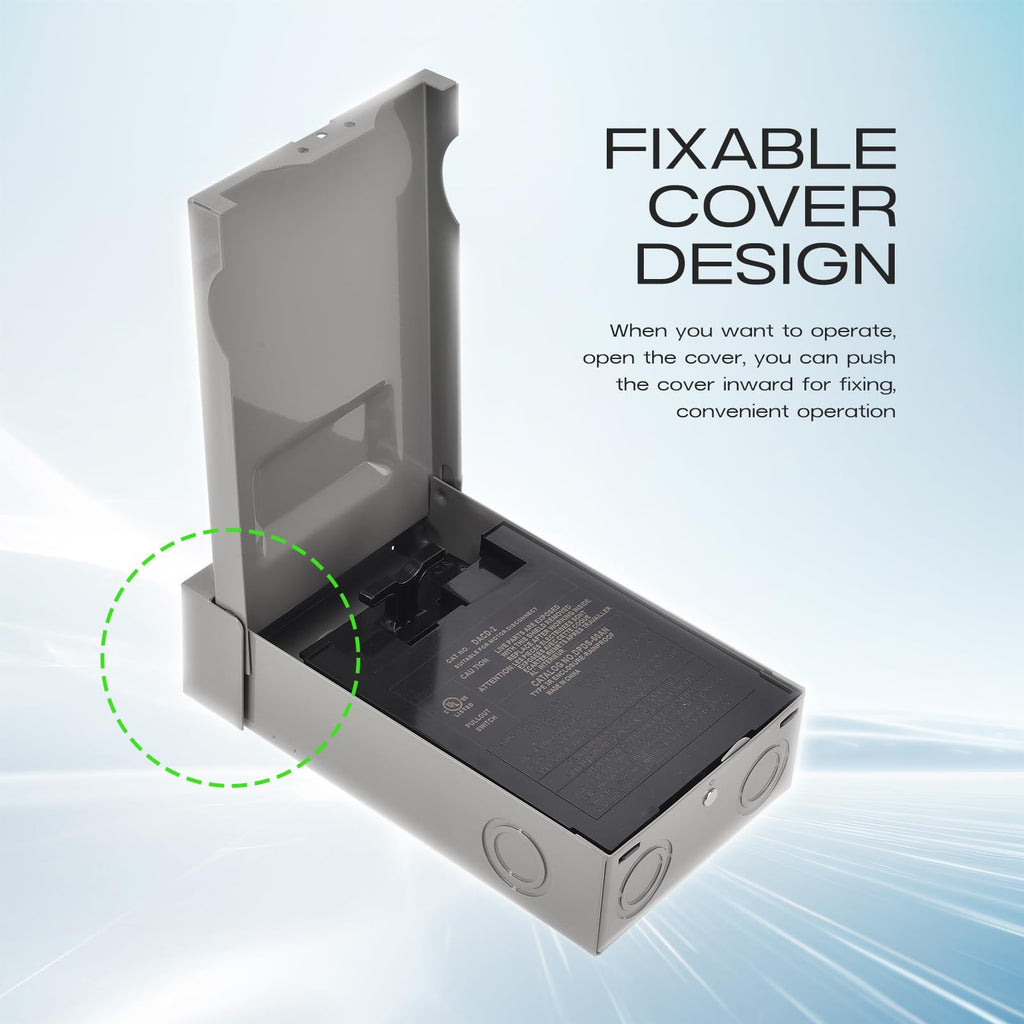 AC Disconnect Box Outdoor, CNAODUN 60 Amp Disconnect 120/240 Volt 2 ...