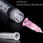100 Pack 3ml 3cc Plastic Luer Lock Syringe with 18Gauge and Cap, Individually Sealed Wrapped, for Scientific Labs, Measuring Liquid, Refilling or Dispensing