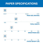 Hammermill Printer Paper, 20 lb Copy Paper, 8.5 x 11-3 Ream (1,500 Sheets) - 92 Bright, Made in the USA
