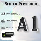 ISUNMEA 9 Inch Solar Lighted House Numbers for Outside, Light Up Waterproof LED Address Numbers Signs for Houses, Large Personalized Illuminated Exterior Modern House Numbers Light (2-Black, 9IN)