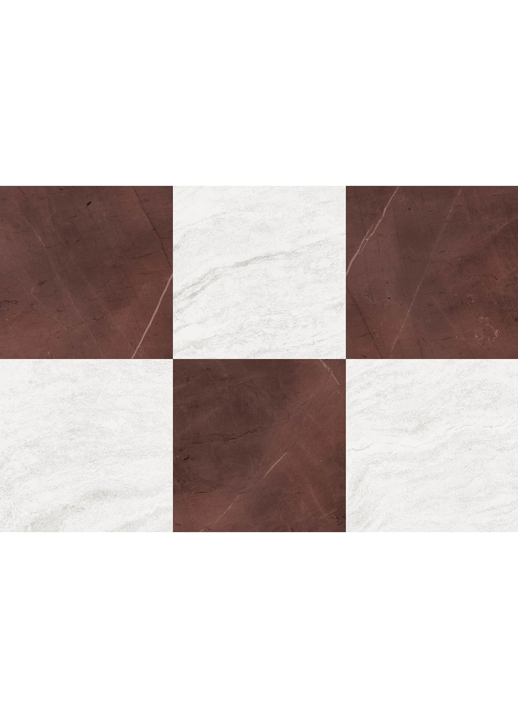 FloorPops x Chris Loves Julia Bonneville Oxblood Peel and Stick Floor Tiles, FP6333