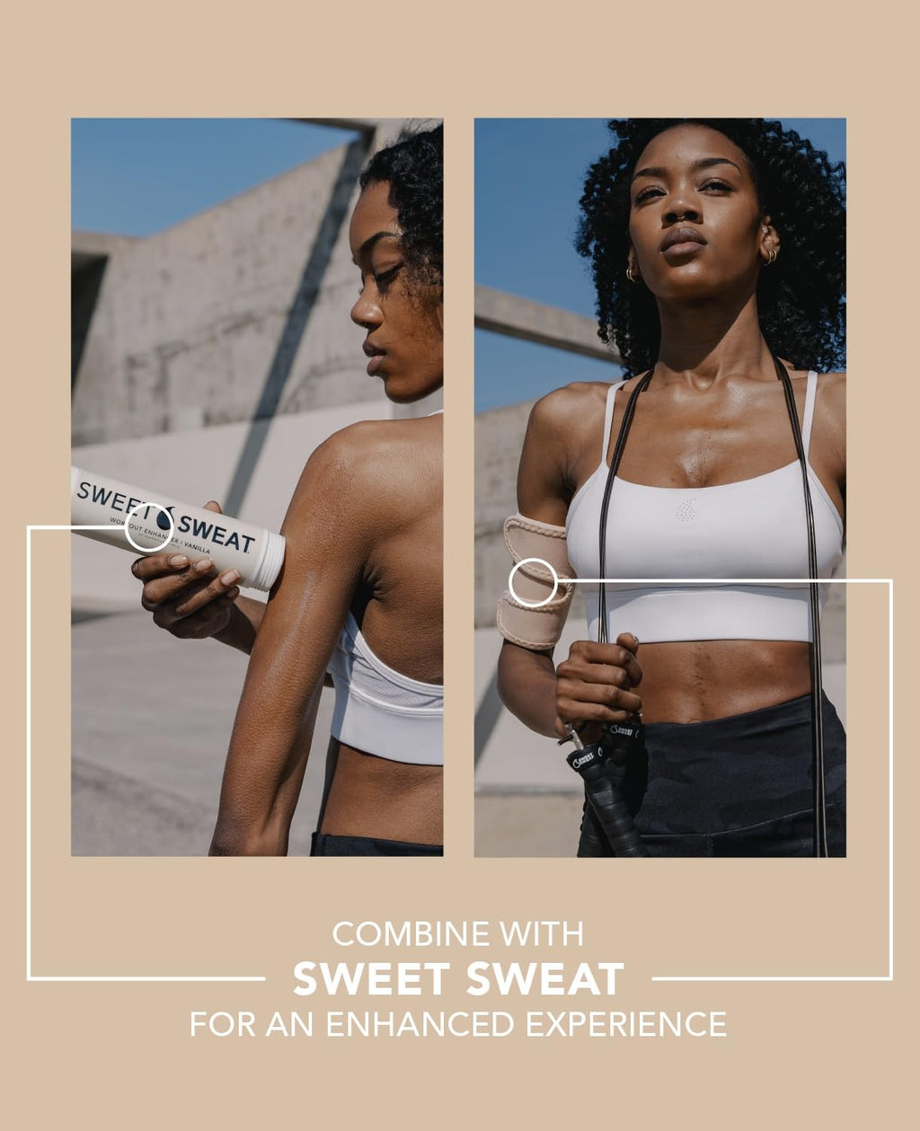 Sports Research Sweet Sweat Arm Trimmers for Men & Women | Increases Heat & Sweat Production to The Bicep Area (Stone, Large)