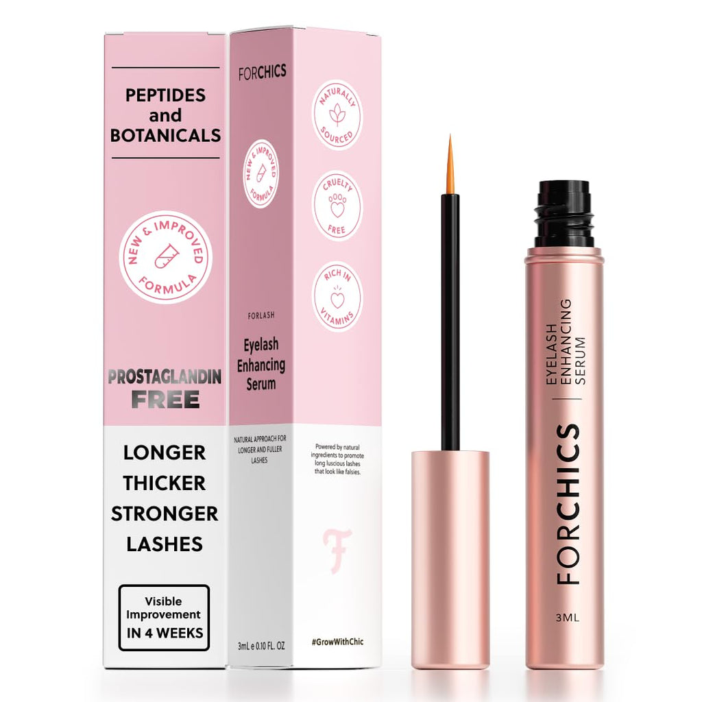 ForChics Prostaglandin-Free Eyelash Growth Serum – Rebuilds Thin Lashes