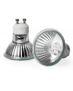 Elenhome 120v 50W GU10 Bulb for Candle Warmer Lamp, 2pcs gu10+c Dimmable 2800K Warm White Halogen Light Bulbs 2 pin, Wax Burner Light Bulb, Full Glass Cover Reflector Track & Recessed Light Bulbs