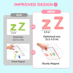 JoyCat Magnetic Letters and Numbers, Uppercase and Lowercase Alphabet Fridge Magnets, Preschool Educational Learning Plastic ABC 123 Colorful Toy Set, Math Symbols for Toddlers, Kids (104 PCS)