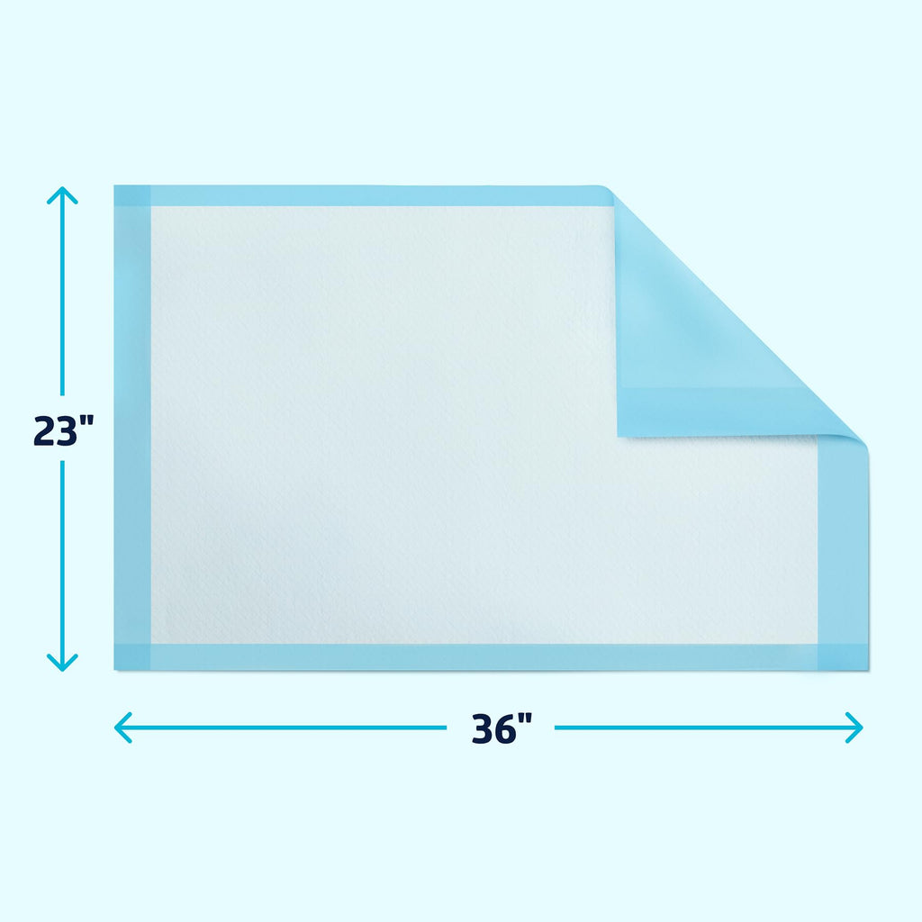 Medline Light Absorbency Underpad, 23" x 36", 50 Count, Disposable Bed, Furniture & Surface Protection, For Kids, Adults, Elderly, Puppy Pad, Changing Pad, Incontinence Pee Pad, Chucks