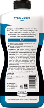 Weiman Hardwood Floor Cleaner for Finished Hardwood, Engineered Flooring, Vinyl & Laminate Surfaces - Streak-Free Shine, No Residue - 32 oz (2 PACK)