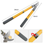 AIRAJ 16-24'' Extendable Loppers for Tree Trimming | Branch Cutter with 1.5“ Cutting Capacity | Loppers for Gardening | Garden Shears