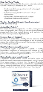 Reg'Activ Essential ME-3, 30 Capsules. A Glutathione-producing Probiotic That Delivers Glutathione to The Intestine for Efficient Guthatione Supplementation