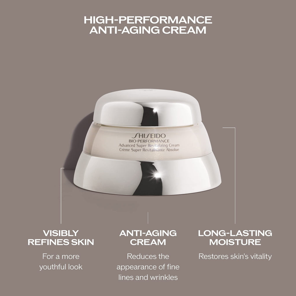 Shiseido Bio-Performance Advanced Super Revitalizing Cream - 50 mL - Anti-Aging Moisturizer - Reduces Appearance of Fine Lines & Wrinkles, Provides Long-Lasting Hydration