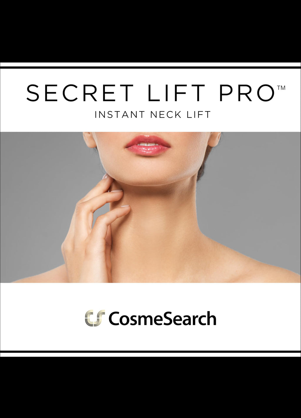 CosmeSearch, Inc. Secret Lift Pro - Instant Neck Lift Tapes and Bands Pre-Assembled Jaw Jowl Neck Tape Ultra Lifts