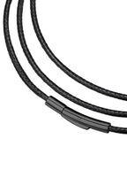 FaithHeart Braided Leather Necklace Cord with Stainless Steel Snap Clasp