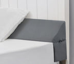 Vekkia Queen Bed Wedge Pillow/Headboard Pillow for Headboard Gap,Bed Gap Filler to Close Gap (0-3.5"),with Handy Pockets and Washable Cover- Grey