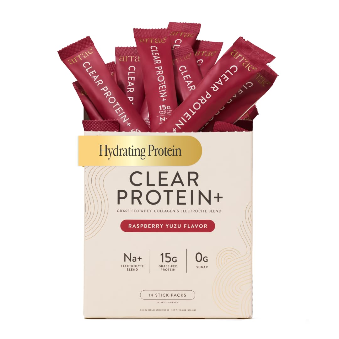 Arrae Clear Protein – Natural Protein Supplement, Smooth Texture, Easy to Mix, 14 Servings, Clean Formula with Electrolytes