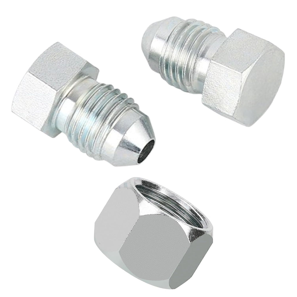JIC 06 Hydraulic Cap and Plug Hose Tube and Pipe Fitting Kit, 37 Degree Pipe Fitting Kit Cap and Plug Kit(8 Sets）