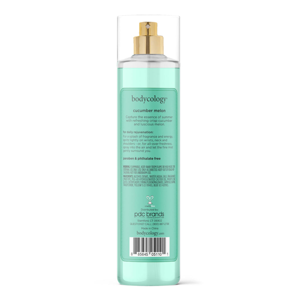Bodycology Long-Lasting Fragrance Body Mist, Cucumber Melon, 8 fl oz