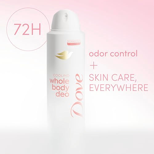 Dove Whole Body Deodorant Cooling Spray Raspberry & Rose Aluminum Free 4oz