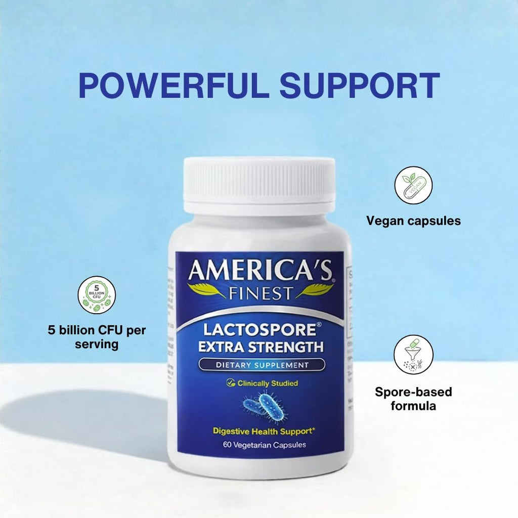AFI LactoSpore® ES Spore Probiotic | 5B CFU Heyndrickxia Coagulans | Probiotic for Women/Men | Supports Digestive, Immune & Vaginal Health | Made in USA - 60 Capsules