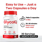(3 Pack) GlycoIQ Capsules - Official Glyco IQ Support Supplement All Natural Premium Advanced Formula - Maximum Strength, GlycoIQ Multivitamin for Overall Health & Wellness, 180 Capsules for 3 Months