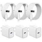 iPhone 18 17 16 15 Charger Fast Charging 3 Pack USB C Charger Block