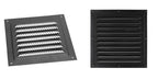 2pcs Attic Vent Soffit Vent Aluminum Wall Vent Metal Shed Vent Square Vent Louver Vent Grille with Built-in Insect Screen for Exterior Door House Attic Garage Ceiling (Black 12" x 12"-2 Pack)