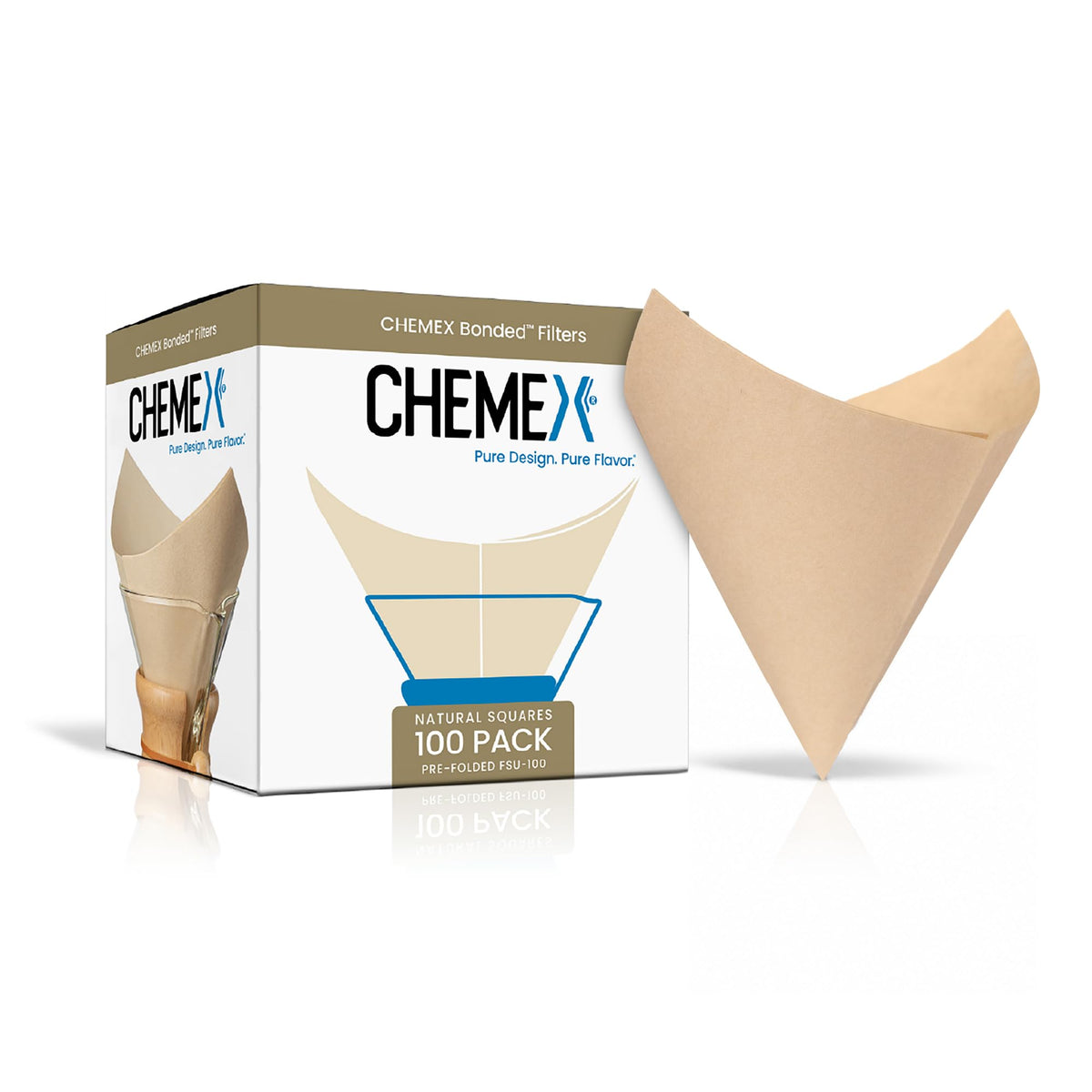Chemex Unbleached, Pour Over FSU-100, 100ct