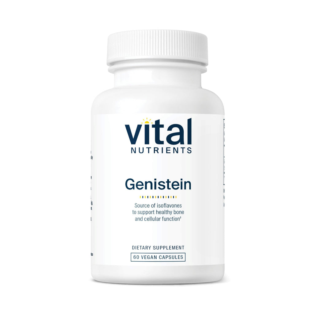 Vital Nutrients Genistein - Easily Absorbed Isoflavones for Bone Health Support* - Vegan Supplement - Gluten and Dairy Free - Non-GMO - 60 Capsules