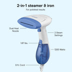 Conair Handheld Garment Steamer for Clothes, ExtremeSteam 1200W, Portable Handheld Design,White/Blue